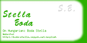 stella boda business card
